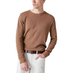 Lucky Brand Mens Men’s Garment Dye Thermal Crew(Coffee Liqueur)