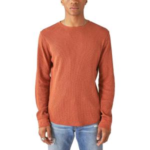 Lucky Brand Mens Men’s Garment Dye Thermal Crew(Sequoia)