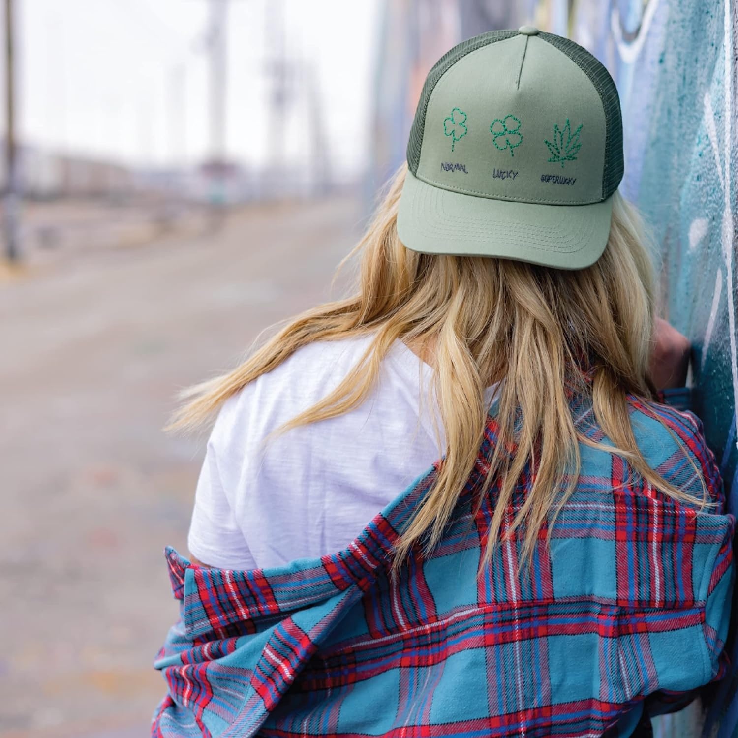 image:imageLucky Brand Trucker Hat Snapback Adjustable Mesh Back Retro Baseball Cap Golf Fishing American HeritageSuper Lucky Trucker Moss