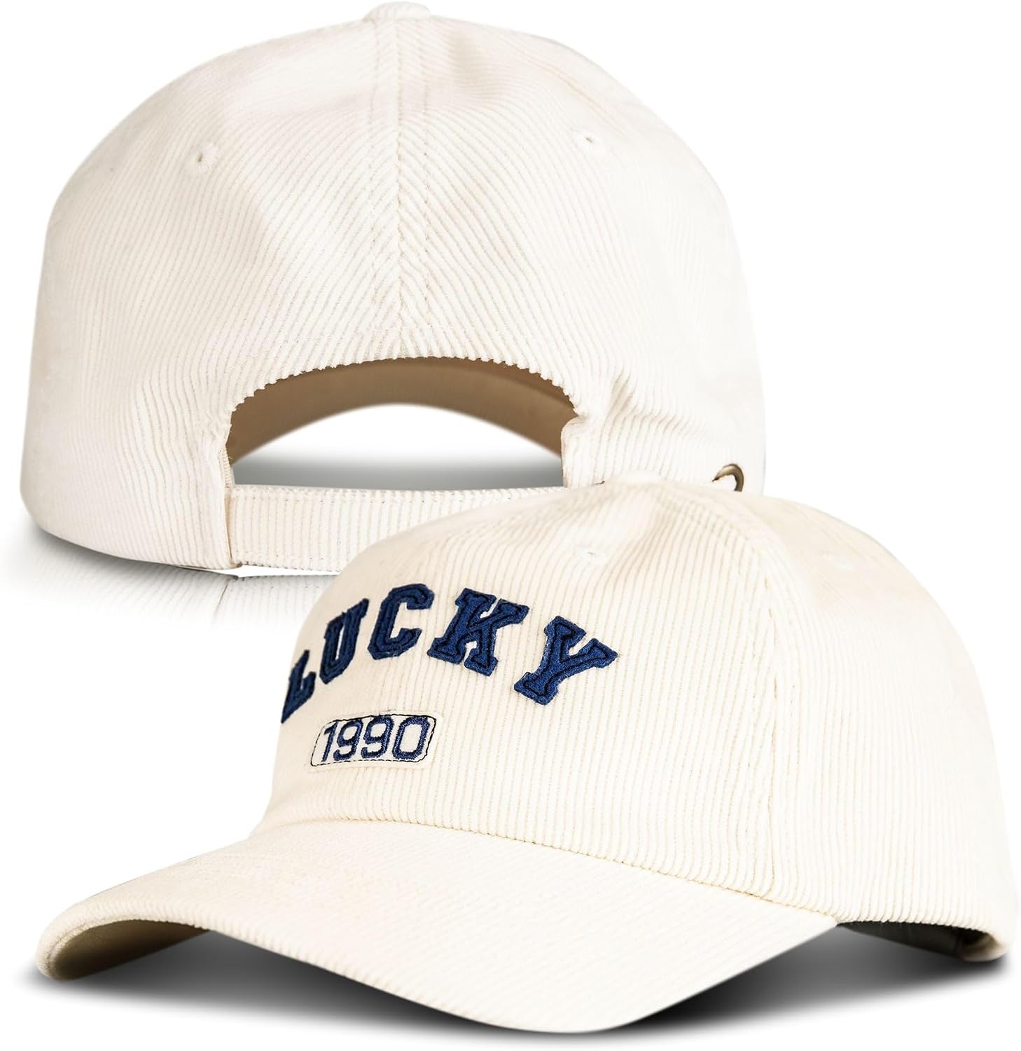 image:imageLucky Brand Classic Cotton Adjustable Dad Hat Baseball Cap Golf Fishing Low Profile 5 Panel Design1990 Felt Patch Cream