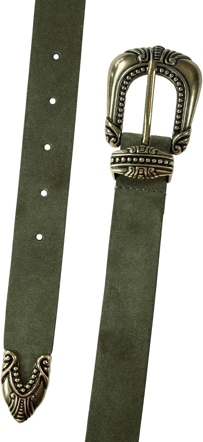 image:imageLucky Brand Womens Fashion Leather Belt Stylish Trend Classic Modern Jean Pant Skirt DressSuede Olive