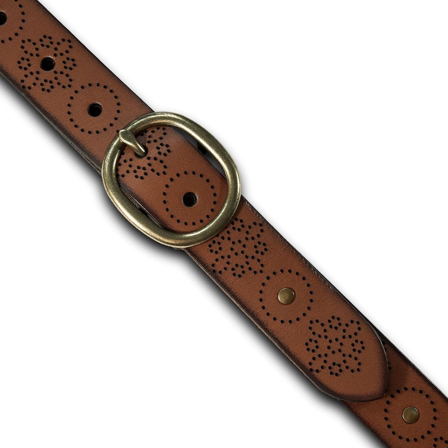 image:imageLucky Brand Womens Studded Leather Belt Stylish Classic Modern Jeans Pants Skirt DressPerfed Flower Brown