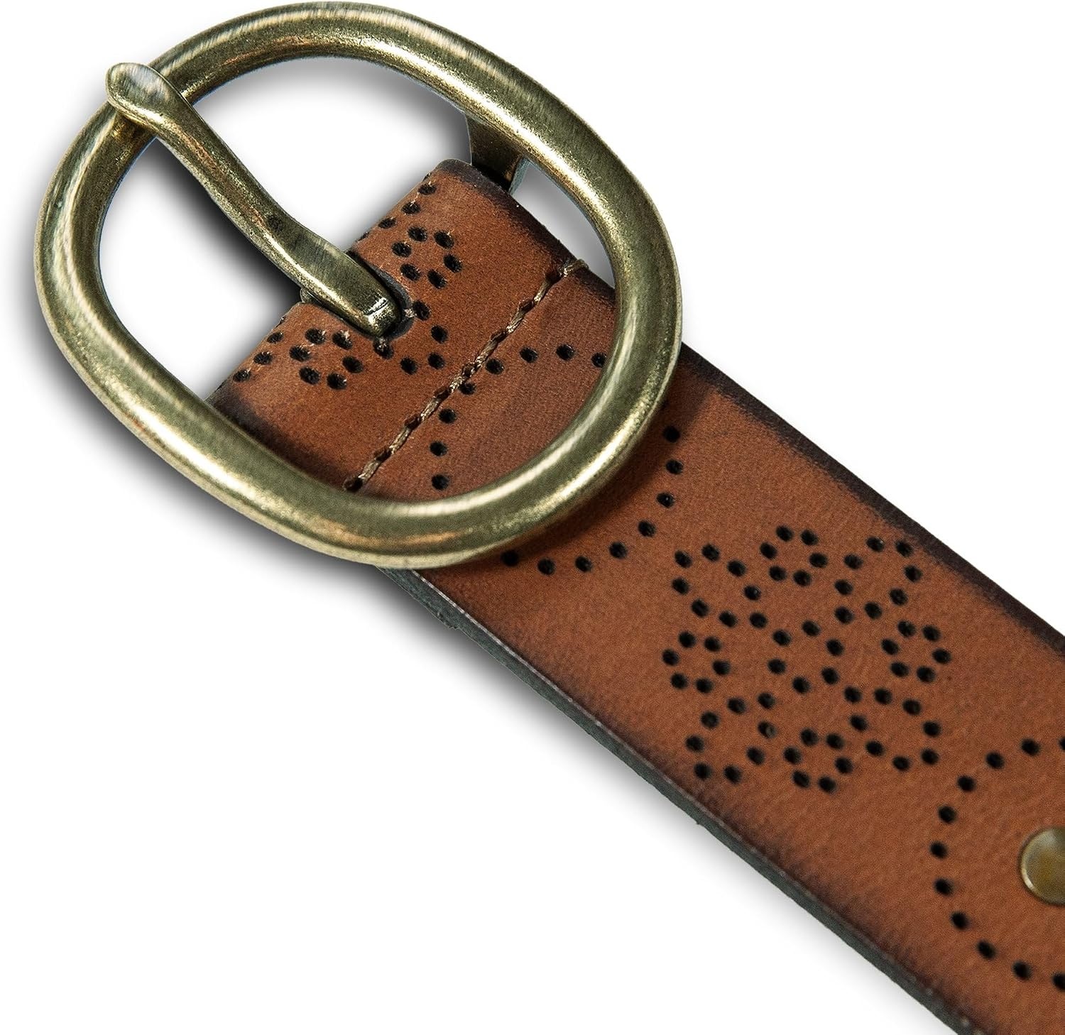 image:imageLucky Brand Womens Studded Leather Belt Stylish Classic Modern Jeans Pants Skirt DressPerfed Flower Brown