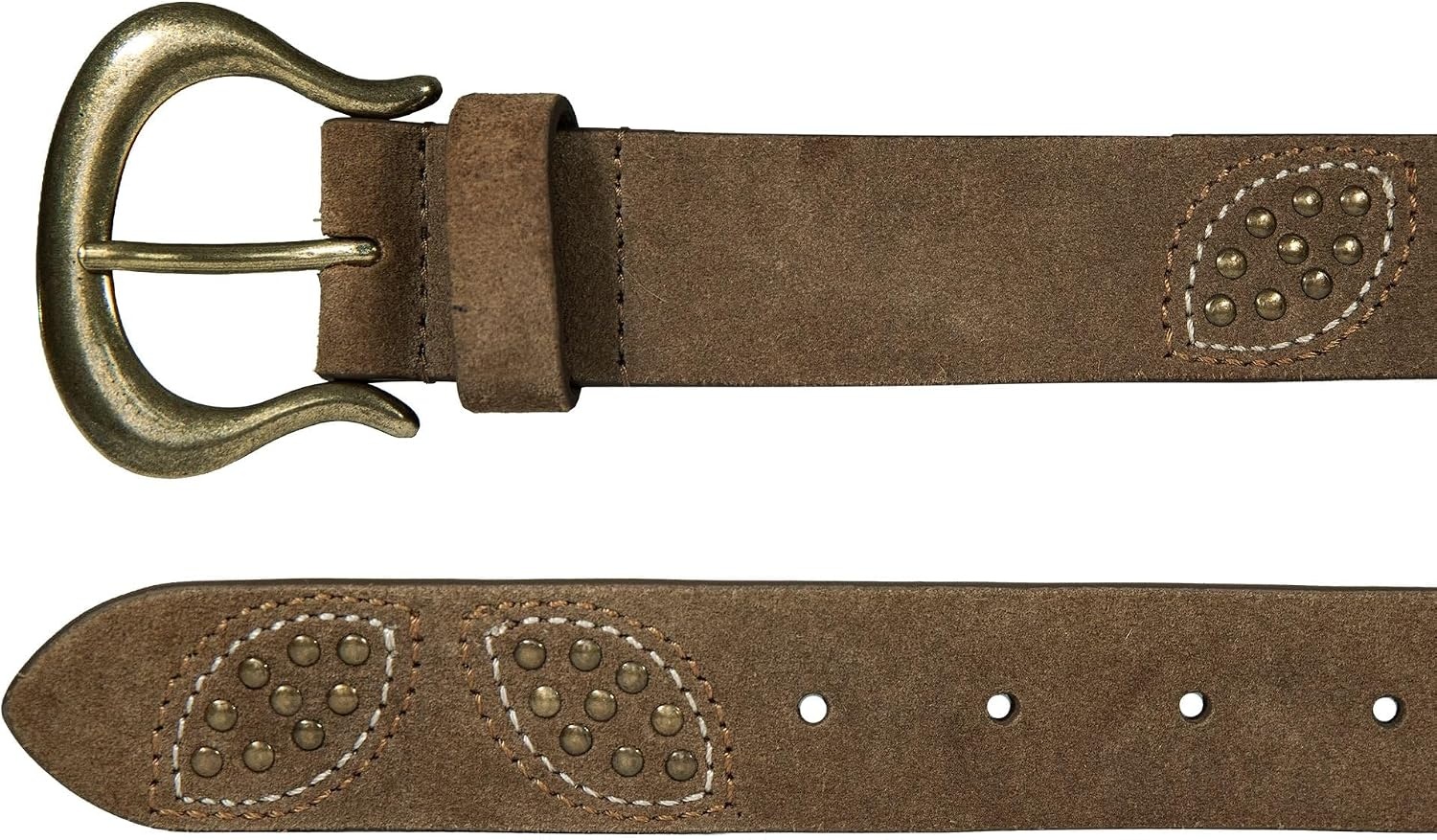 image:imageLucky Brand Womens Studded Leather Belt Stylish Classic Modern Jeans Pants Skirt DressSuede Leaf Brown