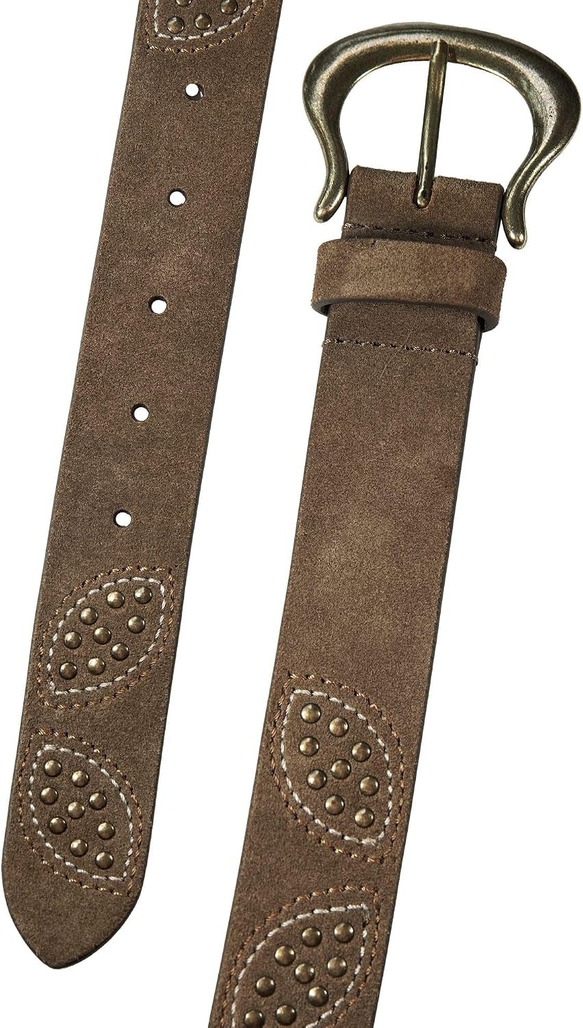 image:imageLucky Brand Womens Studded Leather Belt Stylish Classic Modern Jeans Pants Skirt DressSuede Leaf Brown