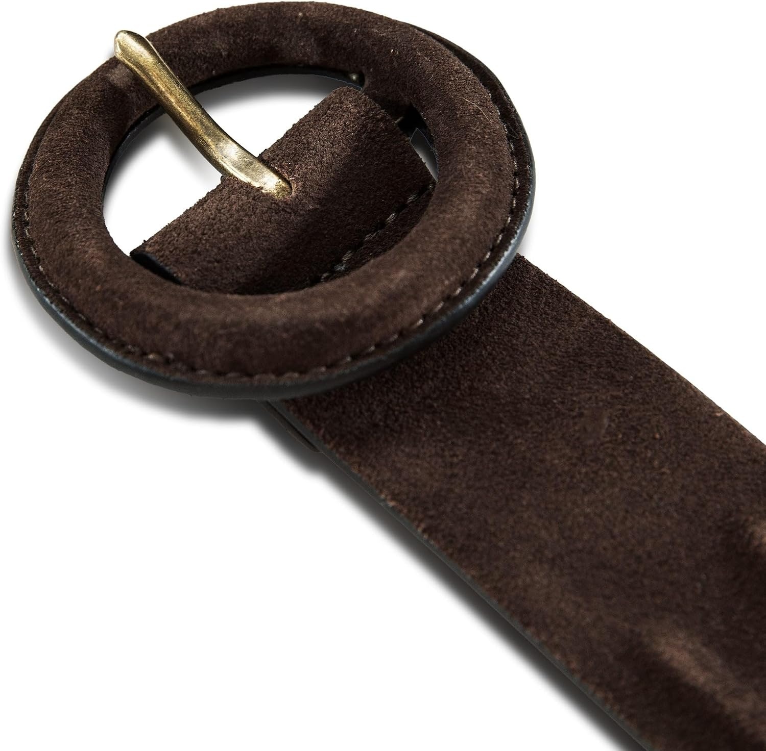 image:imageLucky Brand Womens Studded Leather Belt Stylish Classic Modern Jeans Pants Skirt DressSuede Stud Brown
