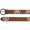 Lucky Brand Women’s Embroidered Leather Belt | Stylish | Classic | Western-Inspired | American Heritage | Jean | Pant(Vintage – Tan)