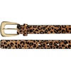Lucky Brand Women’s Fashion Leather Belt | Stylish | Trend | Classic | Modern | Jean | Pant | Skirt | Dress(Haircalf – Leopard W/ Studs)