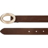 Lucky Brand Women’s Fashion Leather Belt | Stylish | Trend | Classic | Modern | Jean | Pant | Skirt | Dress(Oval Suede – Cognac)