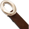 Lucky Brand Women’s Fashion Leather Belt | Stylish | Trend | Classic | Modern | Jean | Pant | Skirt | Dress(Oval Suede – Cognac)