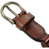 Lucky Brand Women’s Studded Leather Belt | Stylish | Classic | Modern | Jeans | Pants | Skirt | Dress(Braided Stud – Tan)