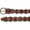 Lucky Brand Women’s Studded Leather Belt | Stylish | Classic | Modern | Jeans | Pants | Skirt | Dress(Braided Stud – Tan)