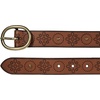 Lucky Brand Women’s Studded Leather Belt | Stylish | Classic | Modern | Jeans | Pants | Skirt | Dress(Perfed Flower – Brown)
