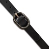 Lucky Brand Women’s Studded Leather Belt | Stylish | Classic | Modern | Jeans | Pants | Skirt | Dress(Rivet Wrapped – Black)