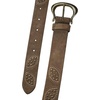 Lucky Brand Women’s Studded Leather Belt | Stylish | Classic | Modern | Jeans | Pants | Skirt | Dress(Suede Leaf – Brown)