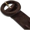 Lucky Brand Women’s Studded Leather Belt | Stylish | Classic | Modern | Jeans | Pants | Skirt | Dress(Suede Stud – Brown)