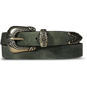 Lucky Brand Women’s Fashion Leather Belt | Stylish | Trend | Classic | Modern | Jean | Pant | Skirt | Dress(Suede – Olive)
