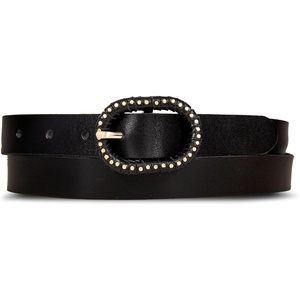 Lucky Brand Women’s Studded Leather Belt | Stylish | Classic | Modern | Jeans | Pants | Skirt | Dress(Rivet Wrapped – Black)