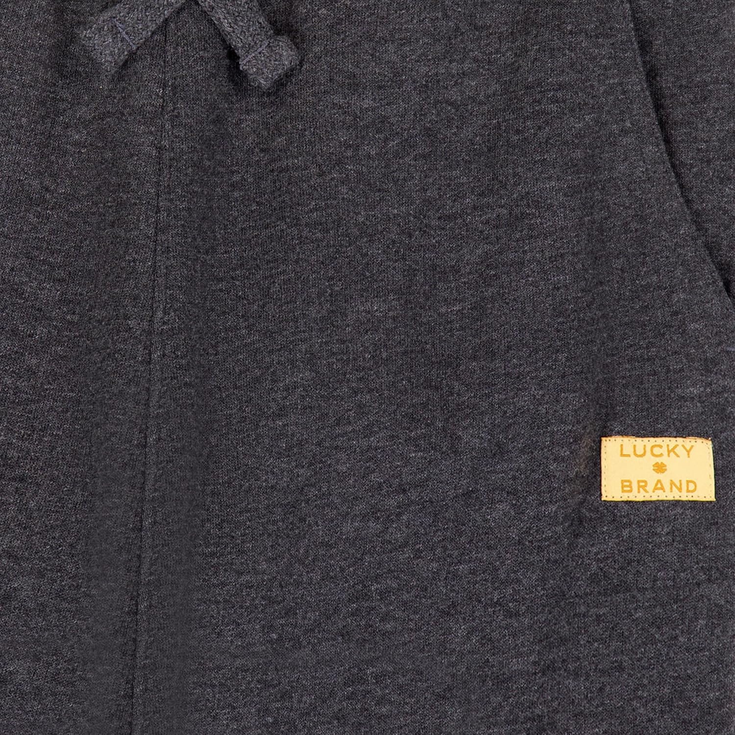 image:imageLucky Brand Boys Pullon Fleece Jogger Sweatpant Drawstring ClosureBlack Heather