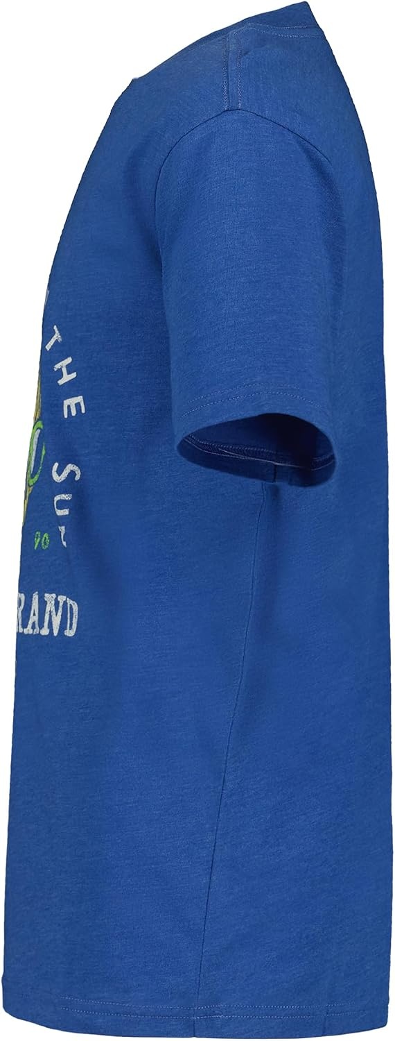image:imageLucky Brand Boys Short Sleeve Graphic Crew Neck TShirt Soft Comfortable Relaxed FitPineapple Delft Heather
