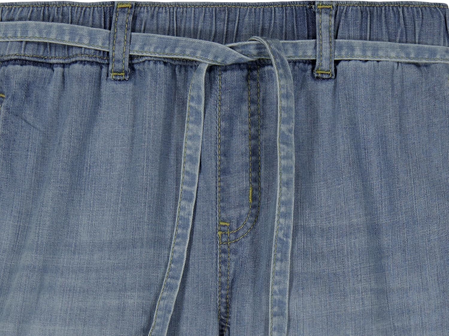 image:imageLucky Brand Girls Pullon MidRise Easy Relaxed Wide Leg Jean Elastic Waistband amp DrawstringCargo Christi Wash