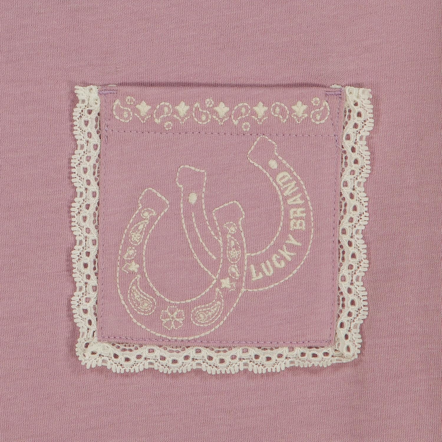 image:imageLucky Brand Girls Short Sleeve Graphic TShirt Tagless Cotton Tee with Fun DesignsHoreseshoe Pocket