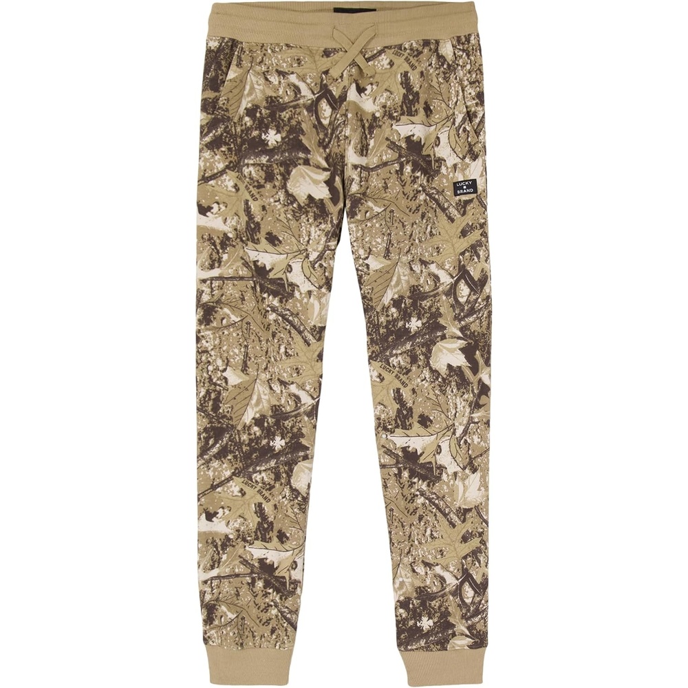 image:imageLucky Brand Boys Pullon Fleece Jogger Sweatpant Drawstring ClosureKelp Forest Camo