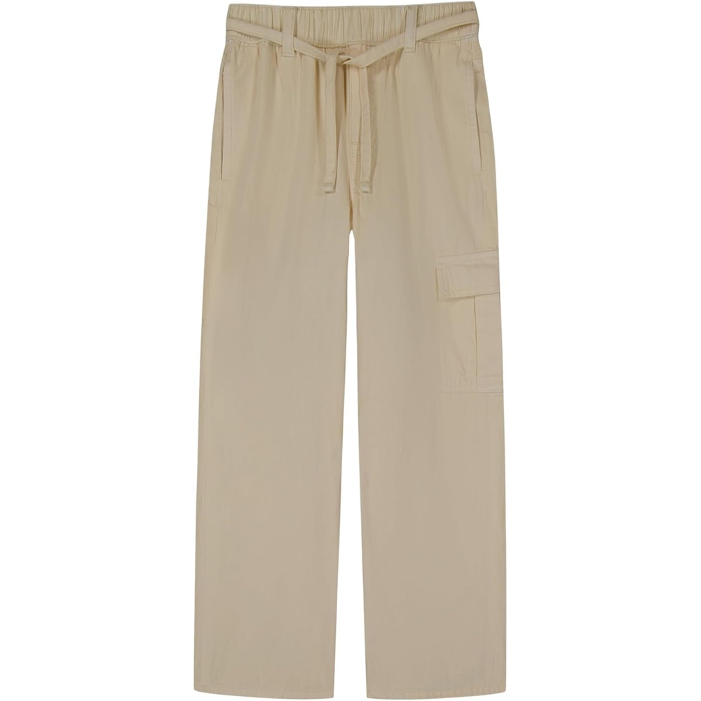 image:imageLucky Brand Girls Pullon MidRise Easy Relaxed Wide Leg Jean Elastic Waistband amp DrawstringCargo Seedpearl