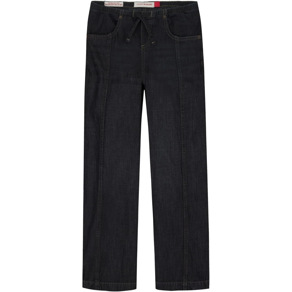 image:imageLucky Brand Girls Pullon MidRise Easy Relaxed Wide Leg Jean Elastic Waistband amp DrawstringSeamed Barrier Wash