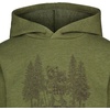 Lucky Brand Boys’ Long Sleeve Fleece Pull-over Hoodie, Comfortable, Relaxed Fit With Kangaroo Pockets(Hiking Bear Cypress Heather)