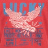 Lucky Brand Boys’ Short Sleeve Graphic Crew Neck T-Shirt, Soft, Comfortable, Relaxed Fit(Eagle Rock Red Heather)