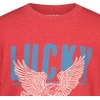 Lucky Brand Boys’ Short Sleeve Graphic Crew Neck T-Shirt, Soft, Comfortable, Relaxed Fit(Eagle Rock Red Heather)