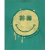 Lucky Brand Boys’ Short Sleeve Graphic Crew Neck T-Shirt, Soft, Comfortable, Relaxed Fit(Melty Smile Bottle Green)
