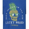 Lucky Brand Boys’ Short Sleeve Graphic Crew Neck T-Shirt, Soft, Comfortable, Relaxed Fit(Pineapple Delft Heather)