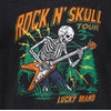 Lucky Brand Boys’ Short Sleeve Graphic Crew Neck T-Shirt, Soft, Comfortable, Relaxed Fit(Rock N Skull Black Heather)