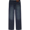 Lucky Brand Girls’ Pull-on Mid-Rise Easy Relaxed Wide Leg Jean, Elastic Waistband & Drawstring(Seamed Ada Wash)