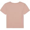 Lucky Brand Girl’s Short Sleeve Graphic T-Shirt, Tagless Cotton Tee with Fun Designs(Checkered Peach Whip)