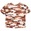 Lucky Brand Girl’s Short Sleeve Graphic T-Shirt, Tagless Cotton Tee with Fun Designs(Stone Camo)