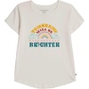 Lucky Brand Girl’s Short Sleeve Graphic T-Shirt, Tagless Cotton Tee with Fun Designs(Cloud Brighter)