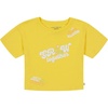 Lucky Brand Girl’s Short Sleeve Graphic T-Shirt, Tagless Cotton Tee with Fun Designs(Gold Finch Grow)