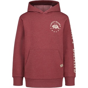 Lucky Brand Boys’ Long Sleeve Fleece Pull-over Hoodie, Comfortable, Relaxed Fit With Kangaroo Pockets(Bear Port Heather)
