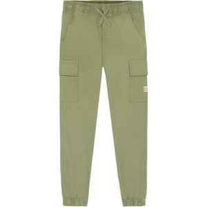 Lucky Brand Boys’ Pull-on Stretch Twill Cargo Jogger, Drawstring Closure & Elastic Cuffs(Kalamata)