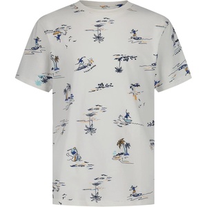 Lucky Brand Boys’ Short Sleeve Graphic Crew Neck T-Shirt, Soft, Comfortable, Relaxed Fit(Surfer Bear Egret)