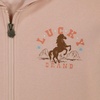Lucky Brand Girls’ Long Sleeve Fleece Full Zip Hoodie With Ribbed Cuffs & Waist(Peach Whip Wild West)