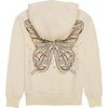 Lucky Brand Girls’ Long Sleeve Fleece Full Zip Hoodie With Ribbed Cuffs & Waist(Seedpearl Butterfly Wings)