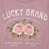 Lucky Brand Girls’ Long Sleeve Graphic T-Shirt, Tagless Cotton Tee with Fun Designs(Desert Rose)