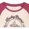 Lucky Brand Girls’ Long Sleeve Graphic T-Shirt, Tagless Cotton Tee with Fun Designs(Warm Vibes)