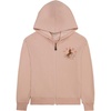 Lucky Brand Girls’ Long Sleeve Fleece Full Zip Hoodie With Ribbed Cuffs & Waist(Peach Whip Wild West)