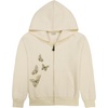 Lucky Brand Girls’ Long Sleeve Fleece Full Zip Hoodie With Ribbed Cuffs & Waist(Seedpearl Butterfly Wings)