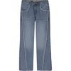Lucky Brand Girls’ Mid Rise Flare Stretch Denim Jean, Zipper Fly & Button Closure(Eyelet Christi Wash)